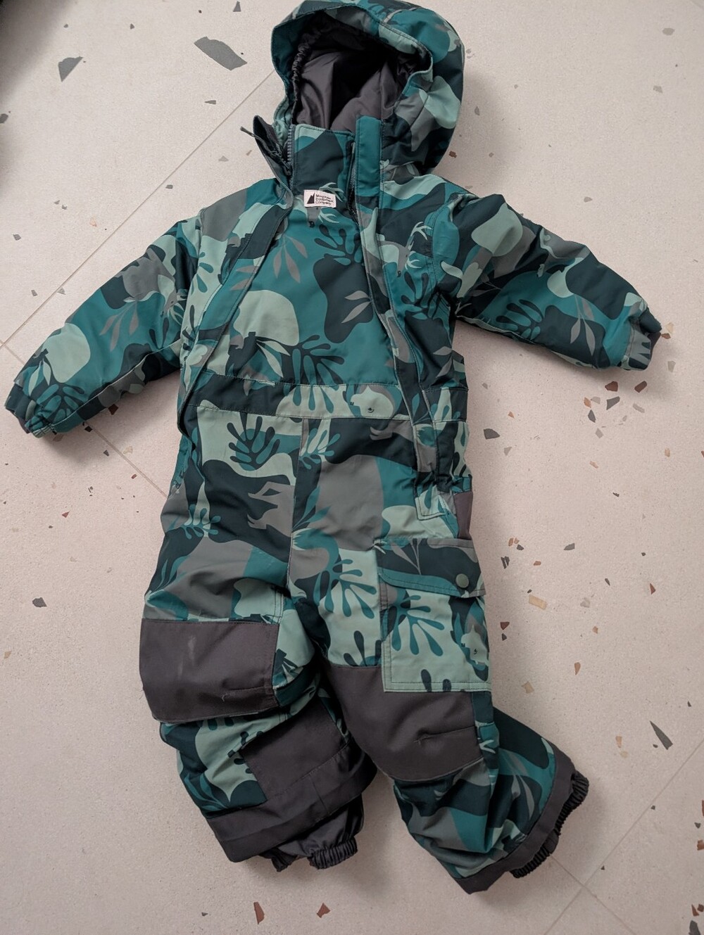 MEC Kids Teal & Dark Green Camouflage Snow Suit